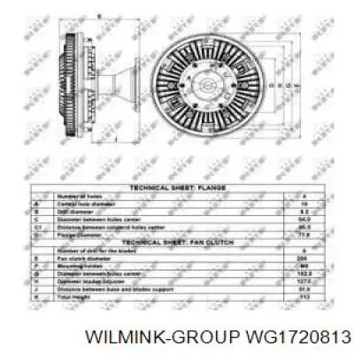WG1720813 Wilmink Group вискомуфта (вязкостная муфта вентилятора охлаждения)