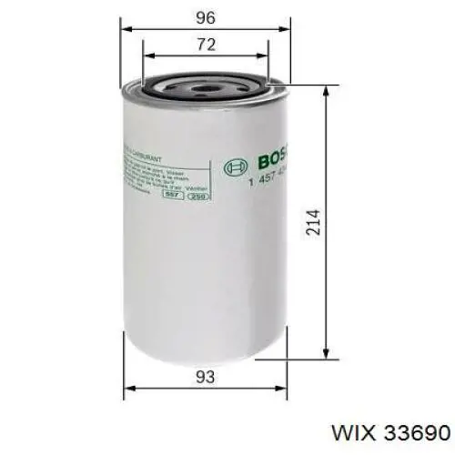 Топливный фильтр 33690 WIX