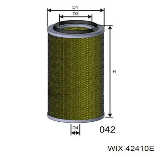 Filtro de aire 42410E WIX