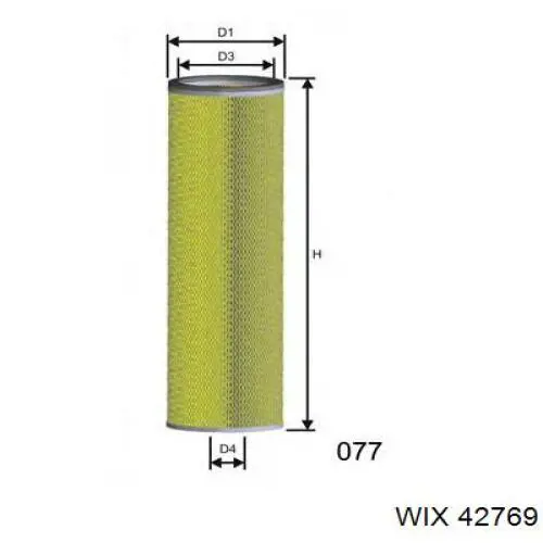 Элемент воздушного фильтра WIX 42769 цена, от 14.58 USD