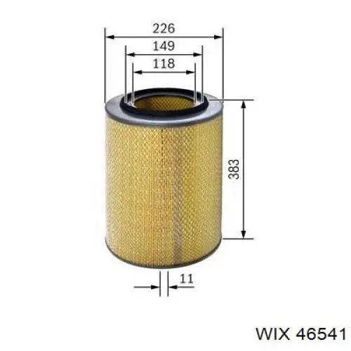 46541 WIX воздушный фильтр