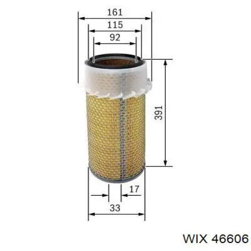 Элемент воздушного фильтра WIX 46606 цена, от 21.92 USD