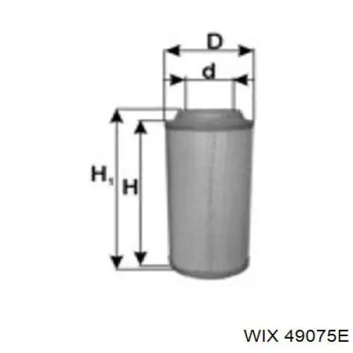 Воздушный фильтр 49075E WIX