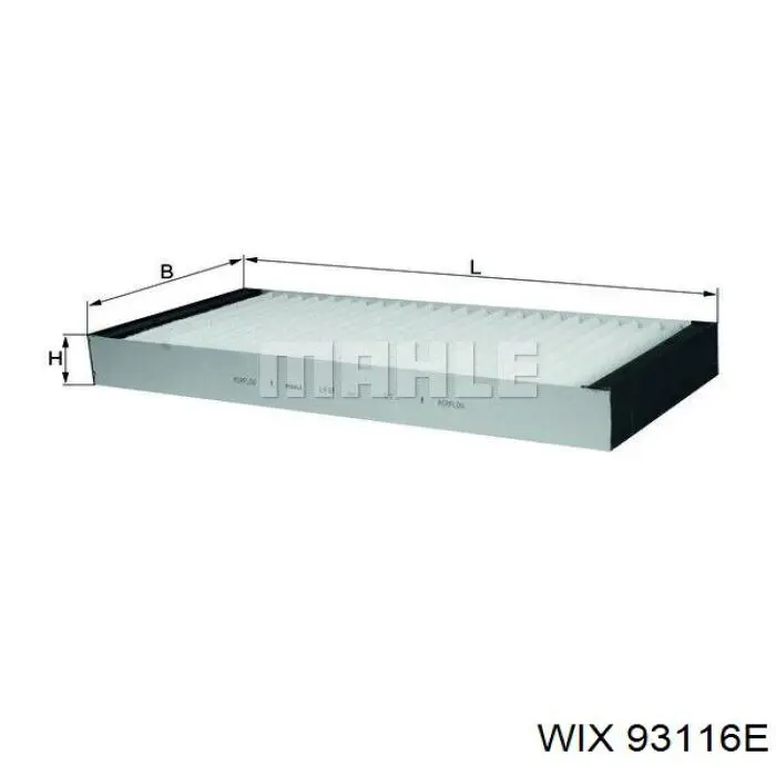 Фильтр воздушный отопителя WIX 93116E цена, от 7.30 USD