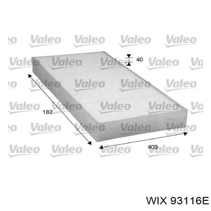 Купить 93116E WIX Фильтр салона угольный