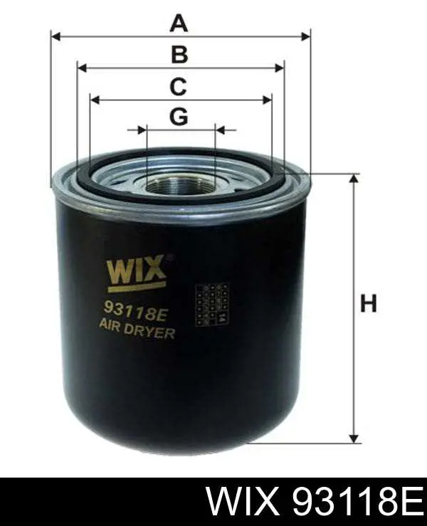 93118E WIX фильтр осушителя воздуха (влагомаслоотделителя (TRUCK))