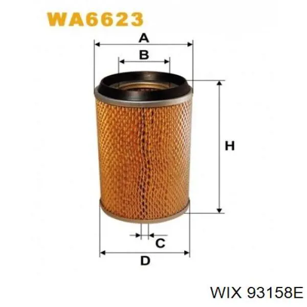 Элемент воздушного фильтра WIX 93158E цена, от 52.77 USD