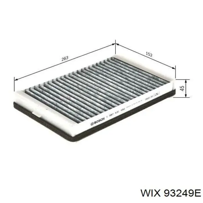 Фильтр воздушный отопителя WIX 93249E цена, от 14.93 USD