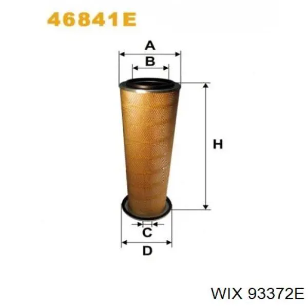 Элемент воздушного фильтра WIX 93372E цена, от 47.25 USD