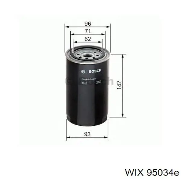Фильтр топливный WIX 95034E