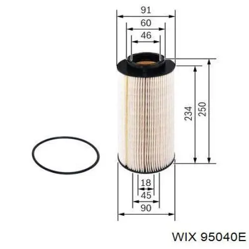 Купить 95040E WIX Фильтр-отстойник топлива грубой очистки