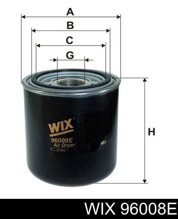 Фильтр осушителя воздуха (влагомаслоотделителя) (TRUCK) WIX 96008E