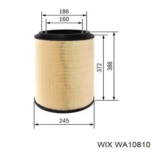 WA10810 WIX Воздушный фильтр двигателя