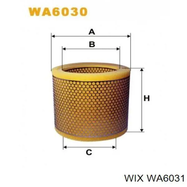 Воздушный фильтр WA6031 WIX