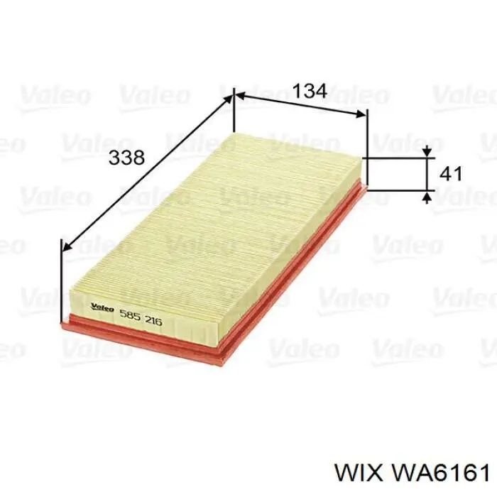 Filtro de aire coche WA6161 WIX