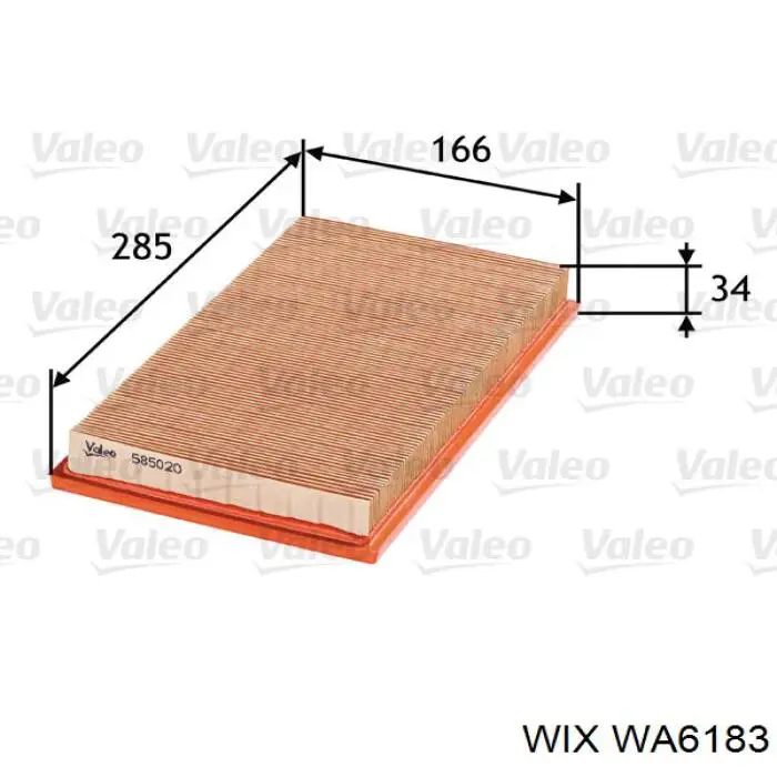 Filtro de aire WA6183 WIX