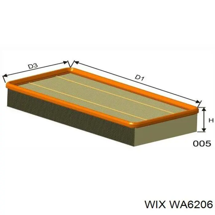 Купить WA6206 WIX Автомобильный фильтр воздуха