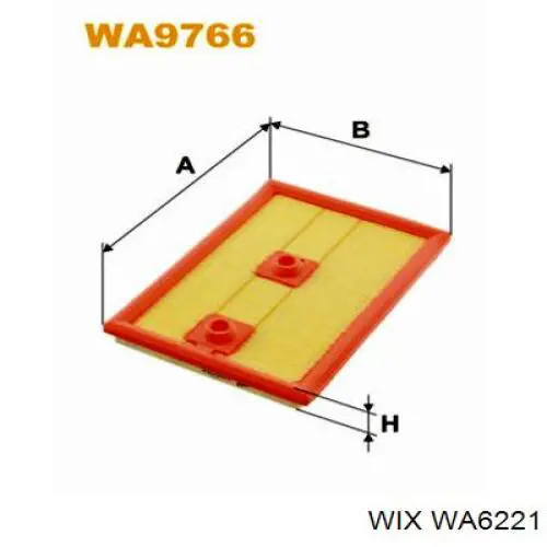 WA6221 WIX Воздушный фильтр двигателя