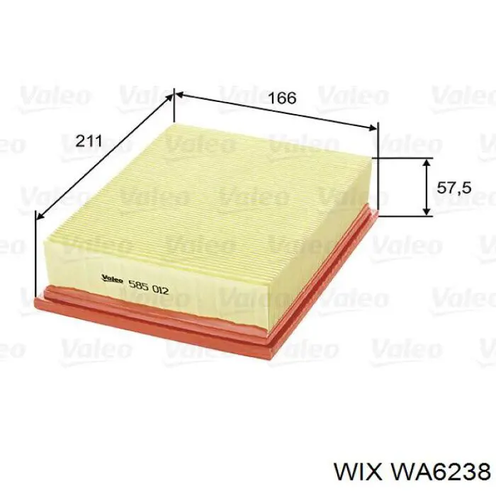 Элемент воздушного фильтра WIX WA6238 цена, от 3.78 USD