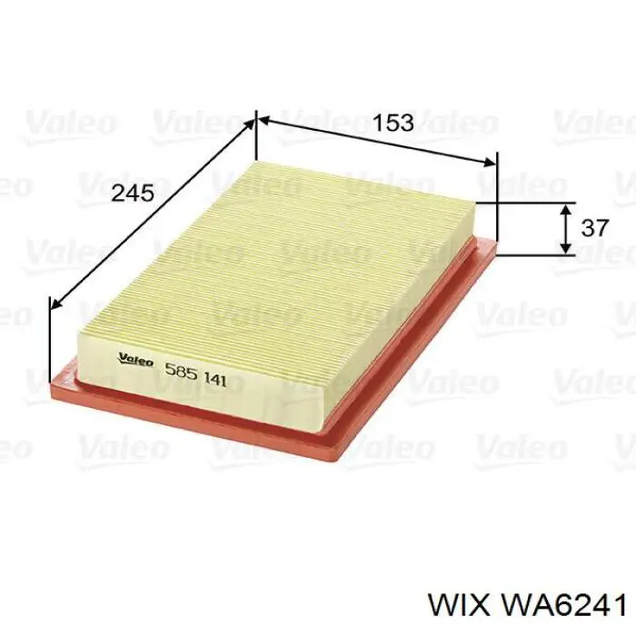 Воздушный фильтр WA6241 WIX