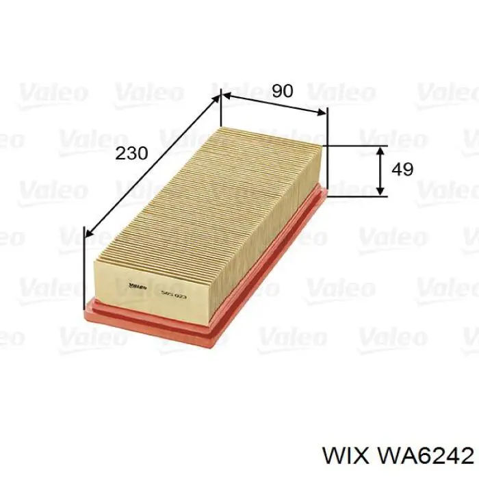 Элемент воздушного фильтра WIX WA6242 цена, от 3.05 USD