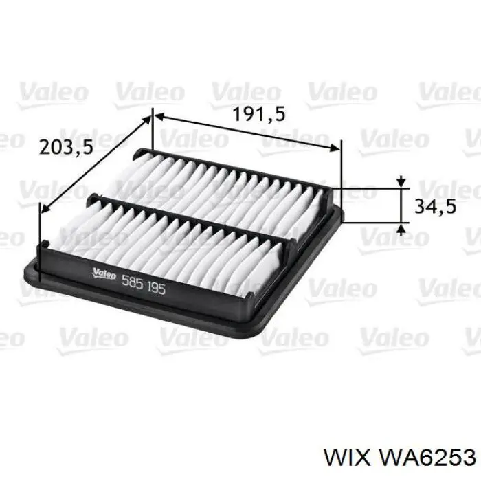 Воздушный фильтр WA6253 WIX