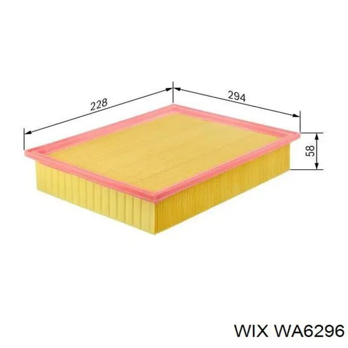 Воздушный фильтр WA6296 WIX