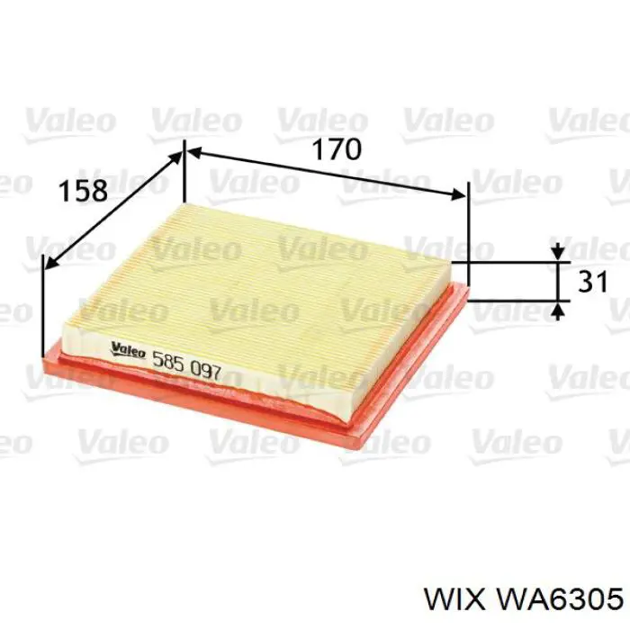 Купить WA6305 WIX Автомобильный фильтр воздуха