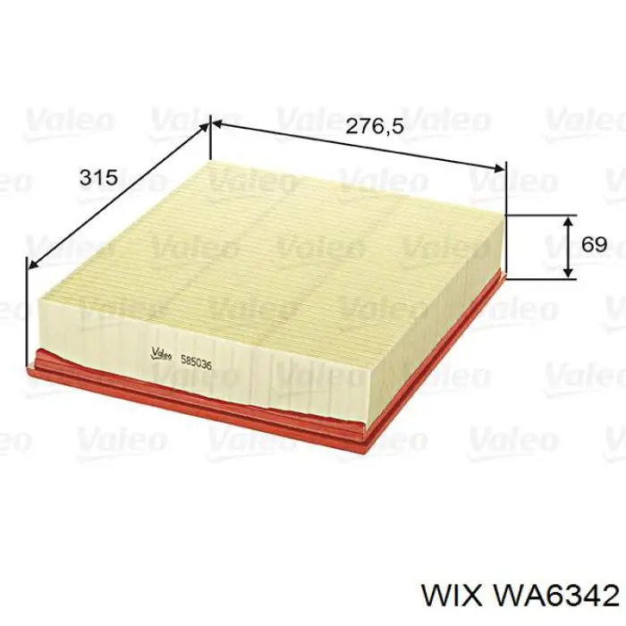 WA6342 WIX воздушный фильтр