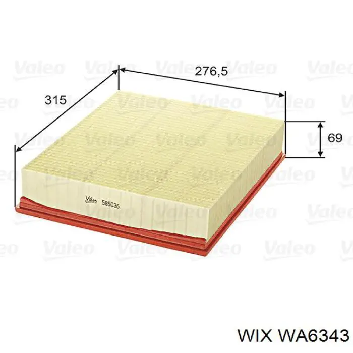 WA6343 WIX воздушный фильтр