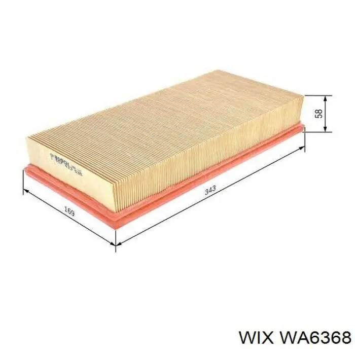 WA6368 WIX Воздушный фильтр двигателя