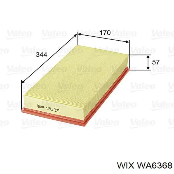 Купить WA6368 WIX Автомобильный фильтр воздуха