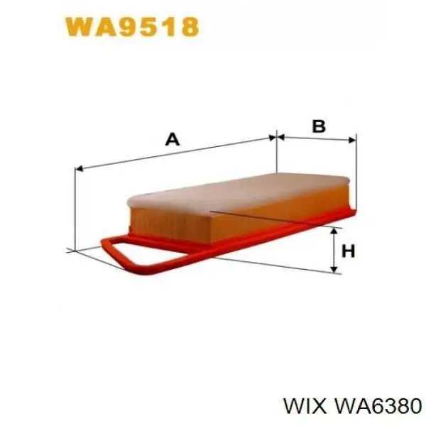 WA6380 WIX воздушный фильтр