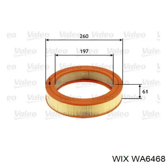 Воздушный фильтр WA6468 WIX