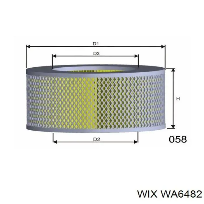 Купить WA6482 WIX Автомобильный фильтр воздуха