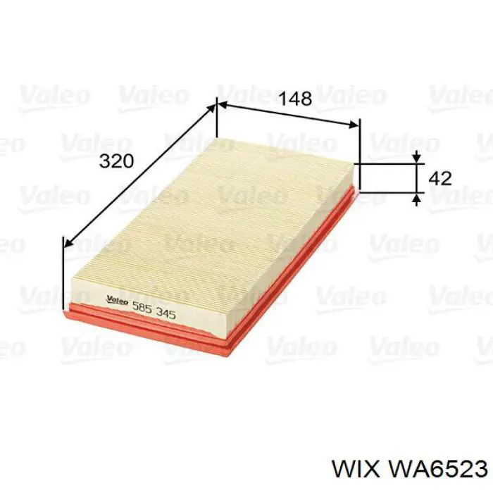 WA6523 WIX воздушный фильтр