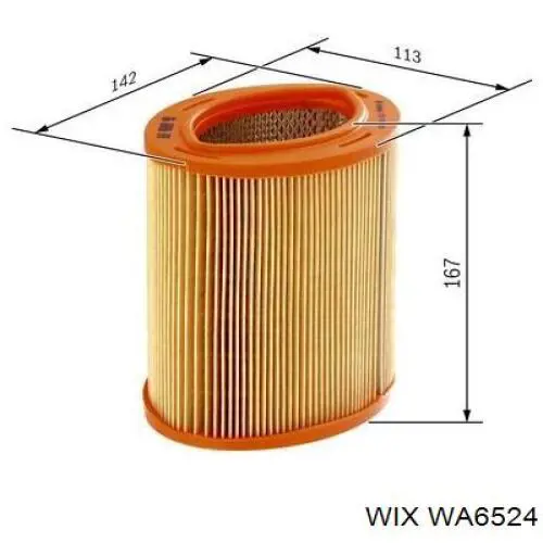 WA6524 WIX воздушный фильтр