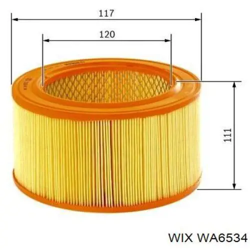 WA6534 WIX воздушный фильтр