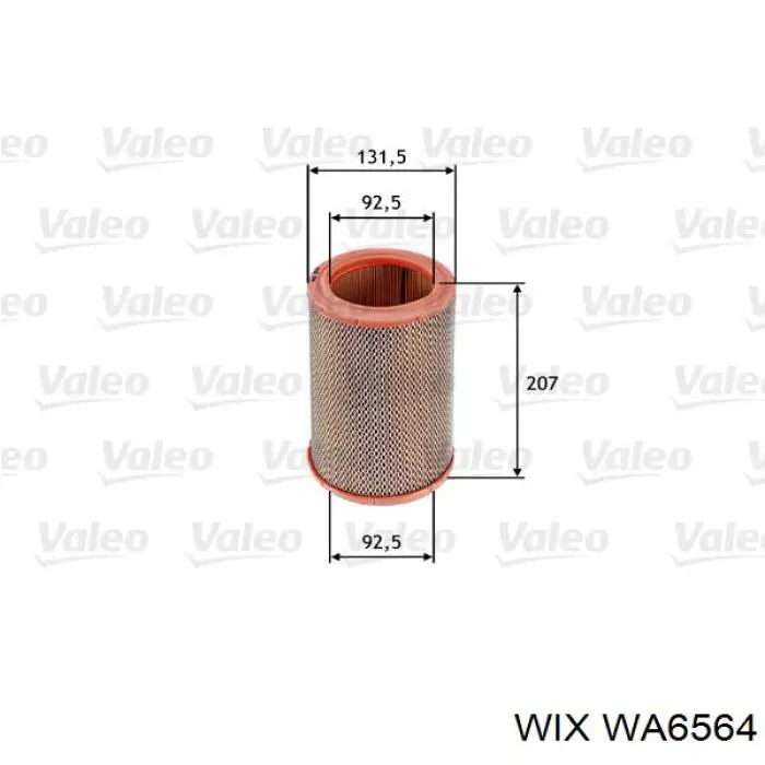 Воздушный фильтр WA6564 WIX