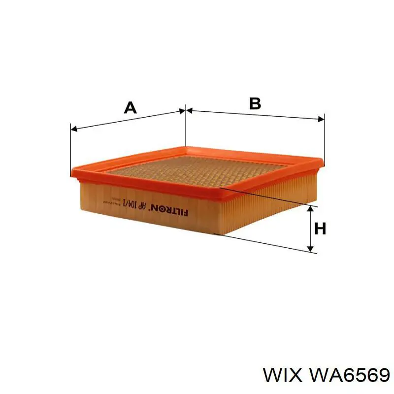 WA6569 WIX Воздушный фильтр двигателя