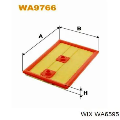 WA6595 WIX Воздушный фильтр двигателя