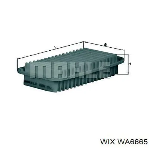 WA6665 WIX воздушный фильтр