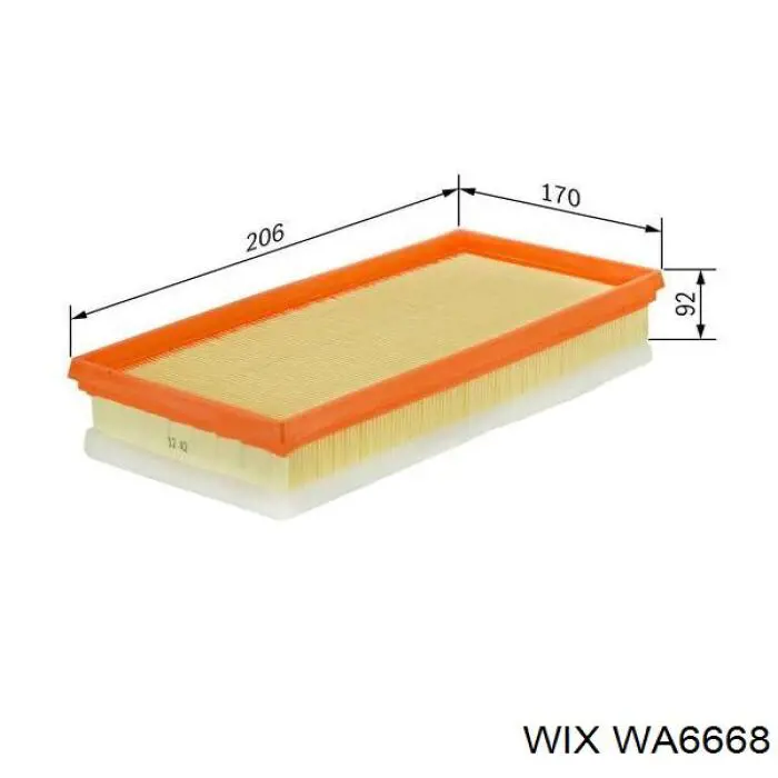 Элемент воздушного фильтра WIX WA6668 цена, от 5.05 USD