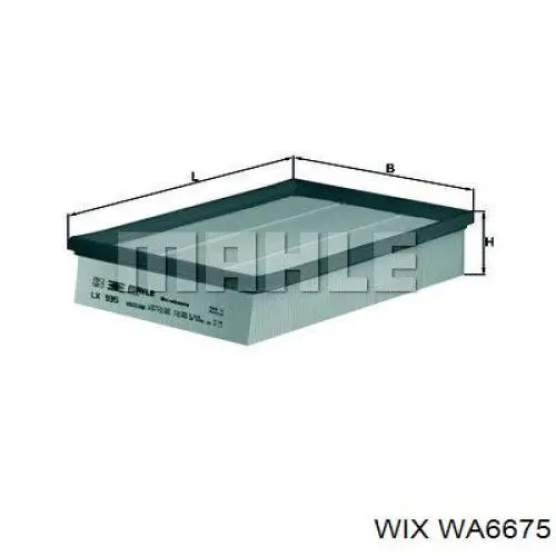 WA6675 WIX воздушный фильтр