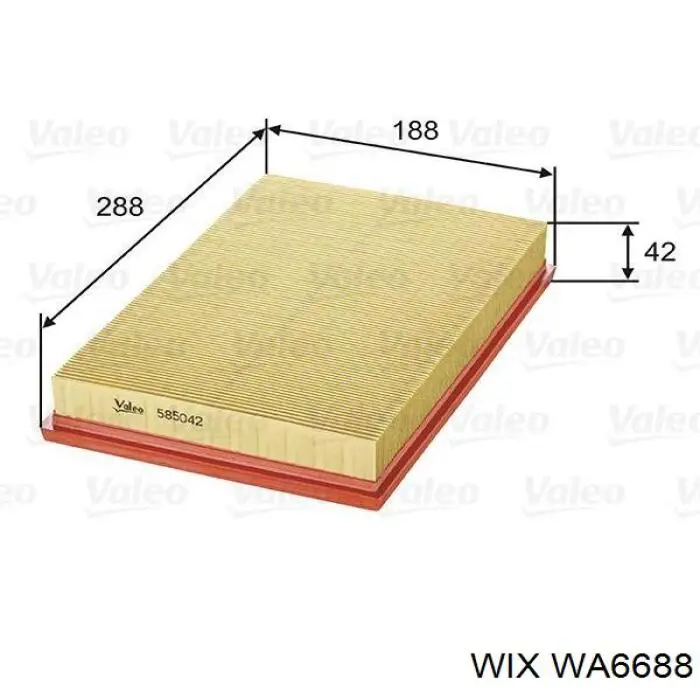 Купить WA6688 WIX Автомобильный фильтр воздуха