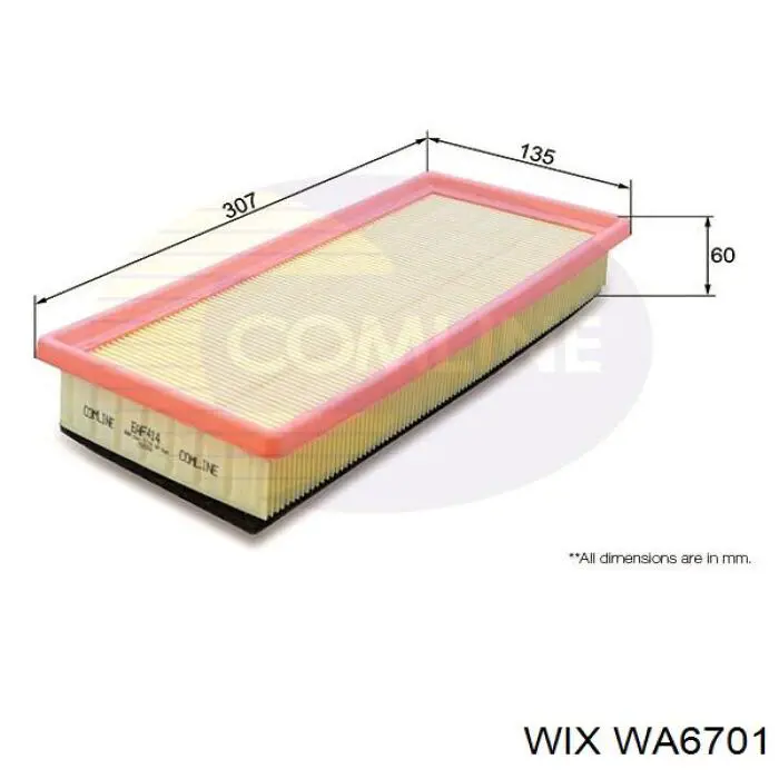 Фильтр воздушный WIX WA6701