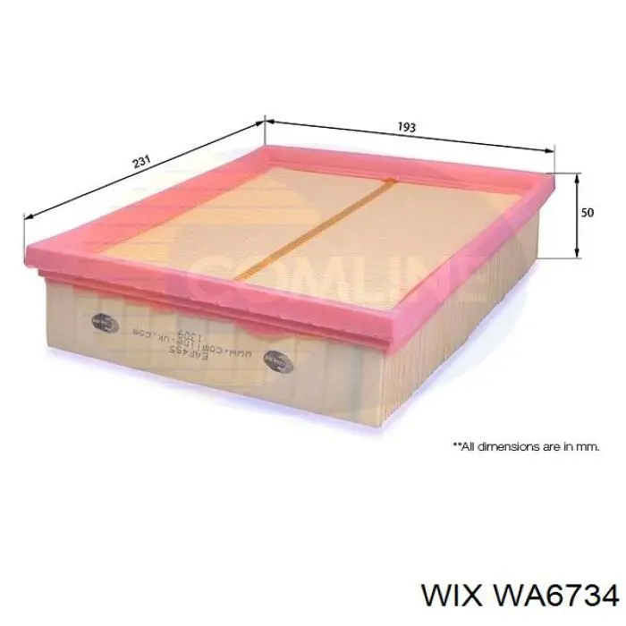 Воздушный фильтр WA6734 WIX