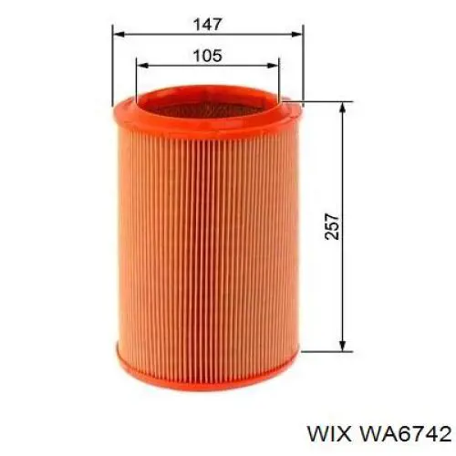 Воздушный фильтр WA6742 WIX