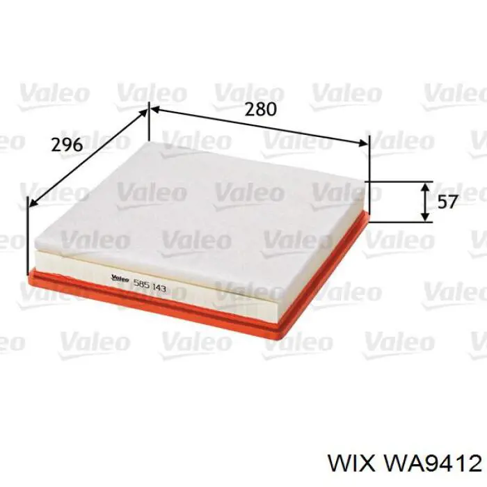 Filtro de aire WA9412 WIX