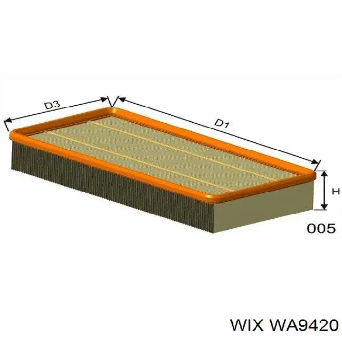 WA9420 WIX воздушный фильтр